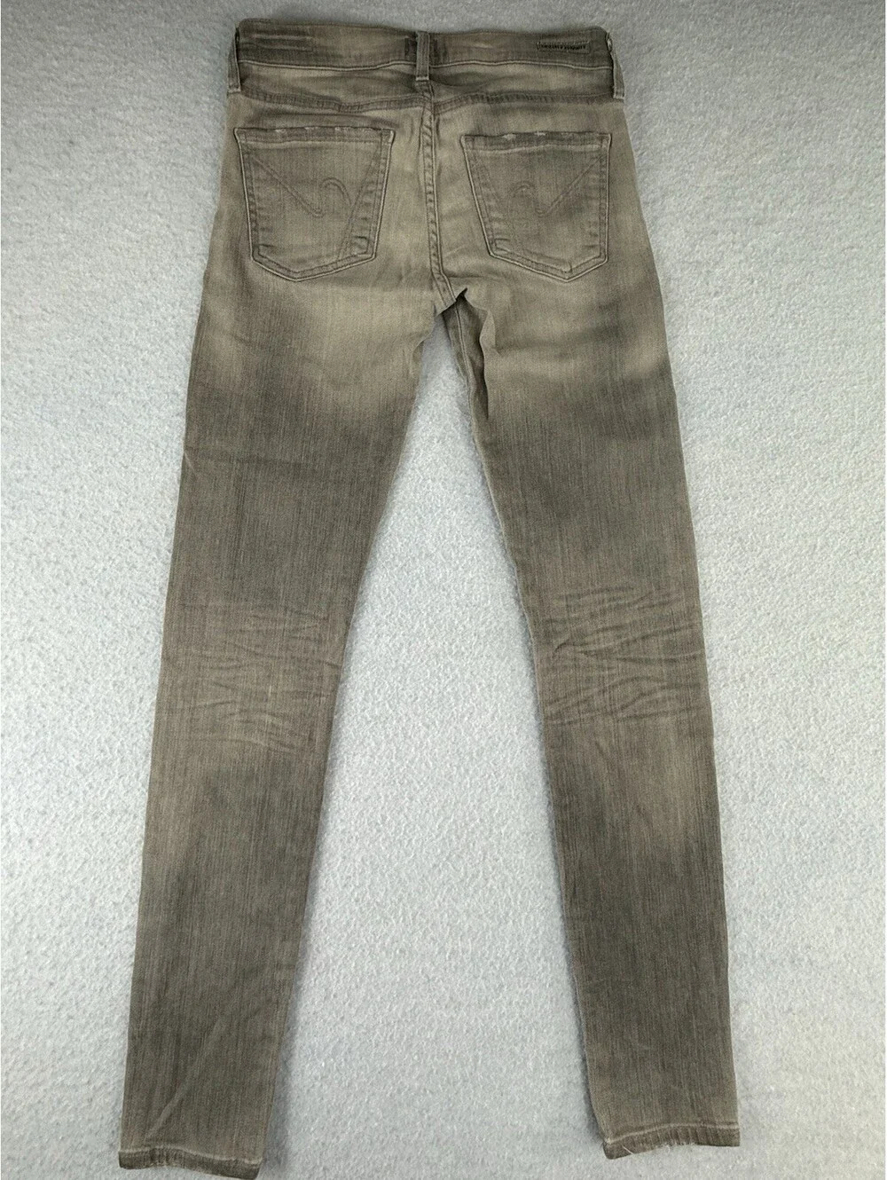 Citizens of Humanity Gray Low-Rise Skinny Stretch Jeans, 5-Pocket
